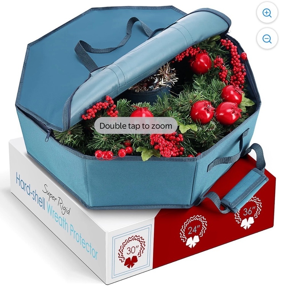 Hearth and Harbor Teal Wreath Protector bag, brand new in package, Christmas